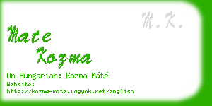 mate kozma business card